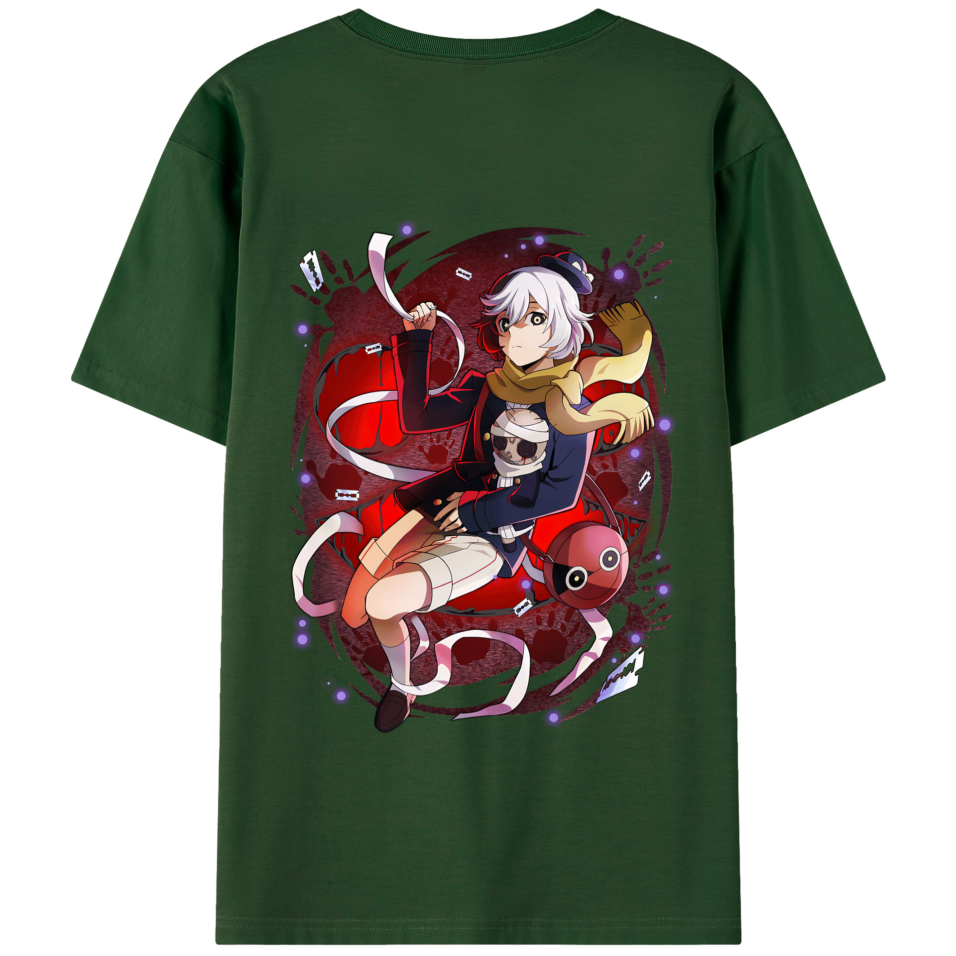 （画像用） 文豪ストレイドッグス Bungo Stray Dogs 綿100％半袖Tシャツ（背面プリント）